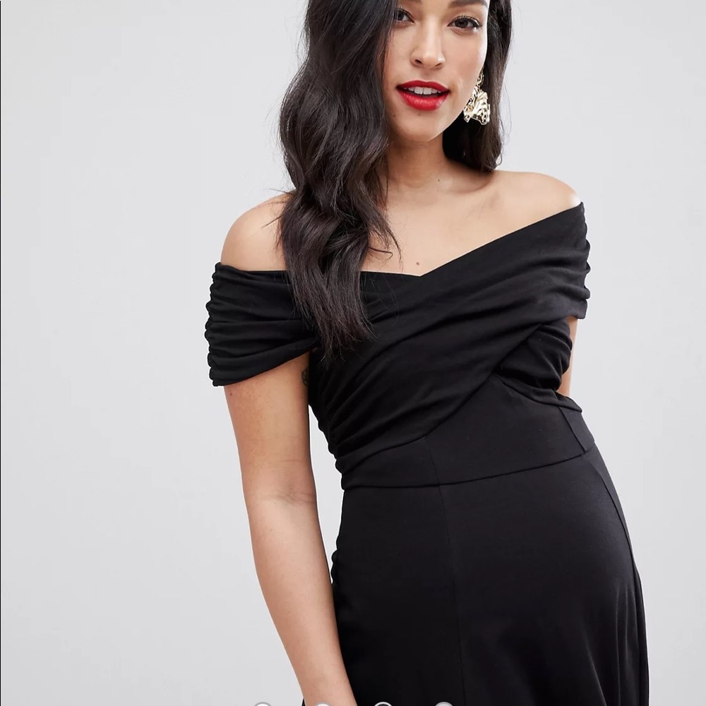 ASOS maternity black dress